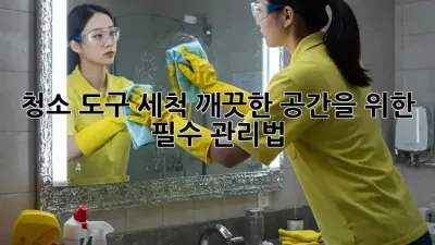 청소 도구 세척: 깨끗한 공간을 위한 필수 관리법