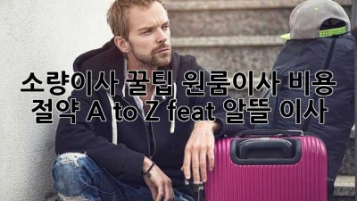 소량이사 꿀팁🍯 원룸이사 비용 절약 A to Z (feat. 알뜰 이사)